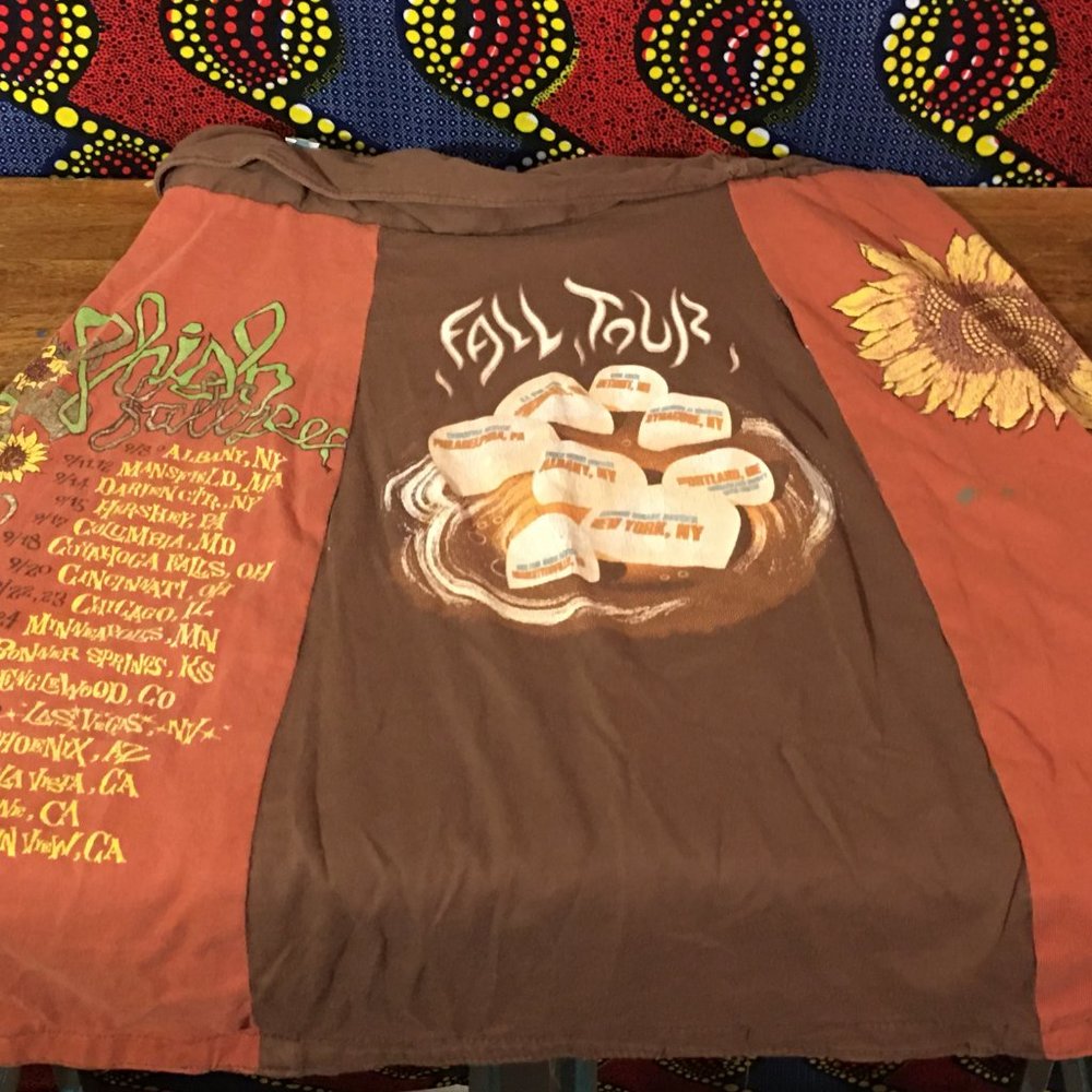 Phish - Handmade Skirt Made From Old T-shirts - Split Open And Melt